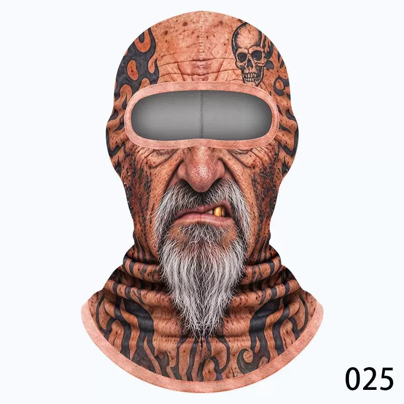 Funny face balaclava — Tattoo Tony