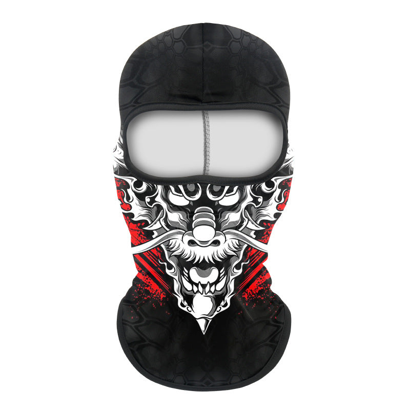 Skull balaclava — Red Oni