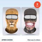 Critter face balaclava 2-pack