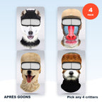 Critter face balaclava 4-pack