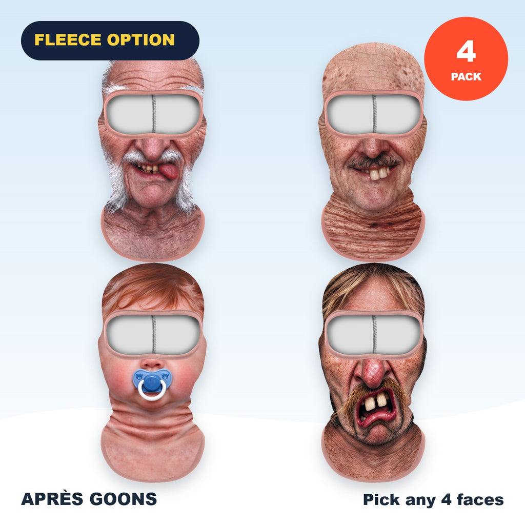 Wacky face balaclava 4-pack