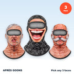 Old Timer & Big Grin 3-pack funny face balaclavas