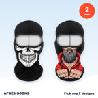 Skull & biker balaclava 2-pack