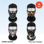 Skull & biker balaclava 4-pack