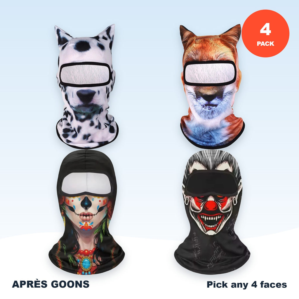 Wildface animal balaclava 4-pack